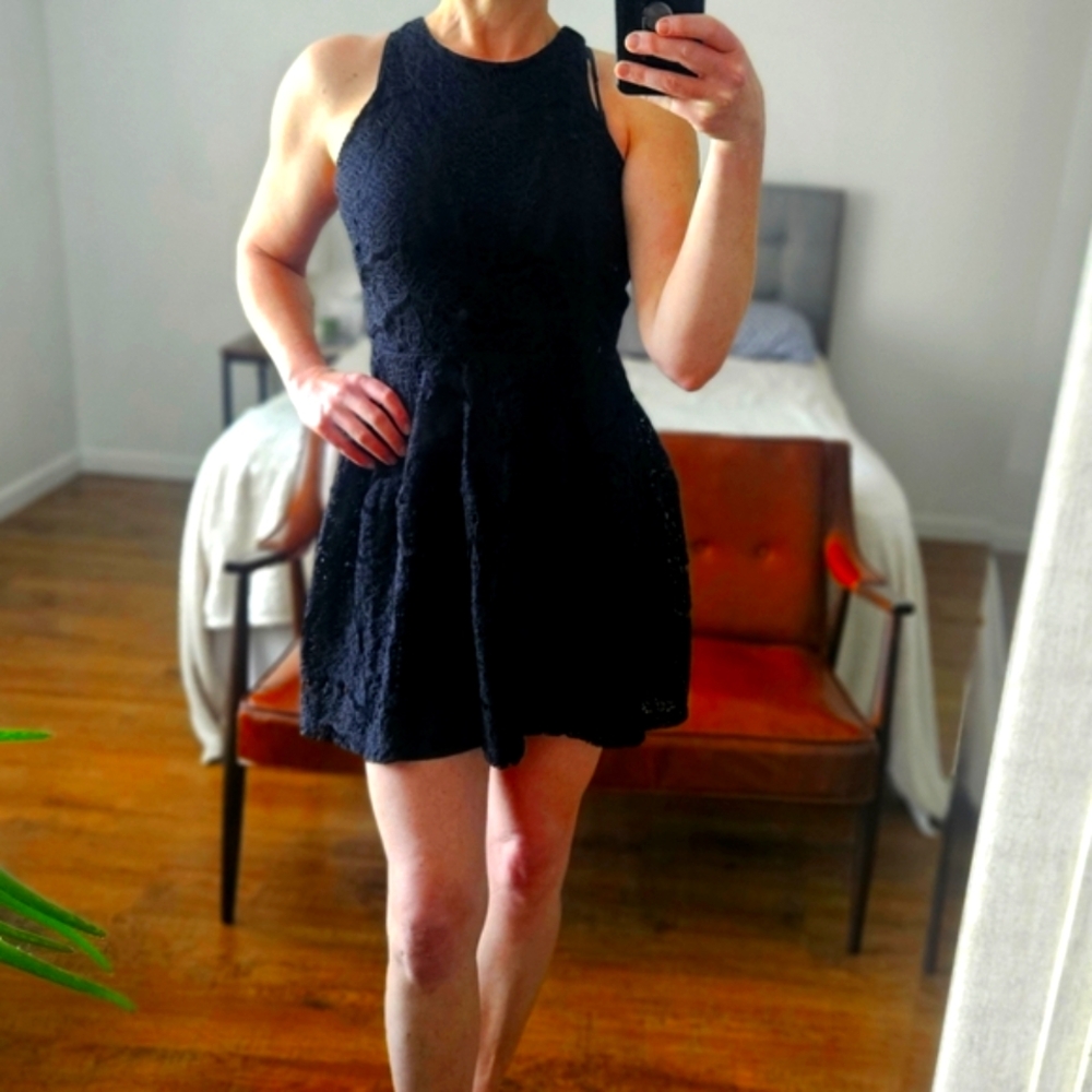 Black Lace Dress, Size Medium